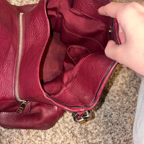 Vintage Coach Authentic Deep Red Leather Shoulder Bag - Picture 11 of 13